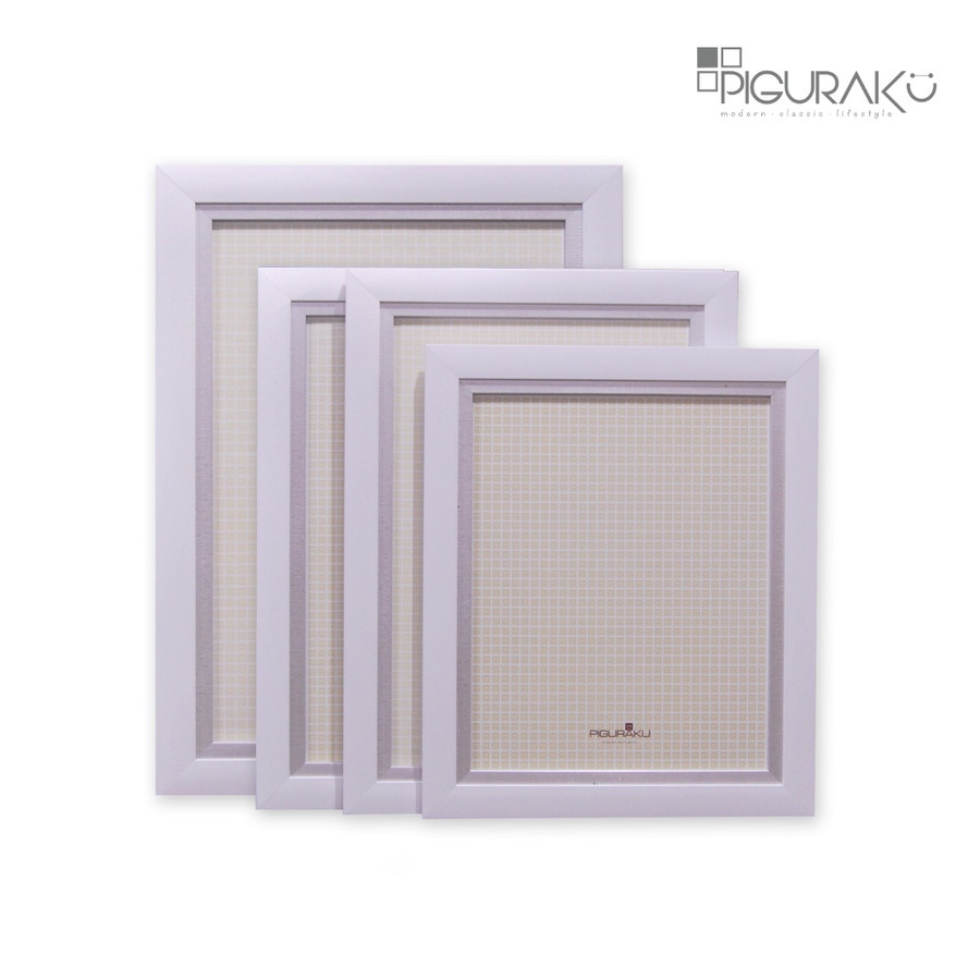 Pigura Foto 16RS 40x60Cm-6Cm- Pigura Foto 16RS minimalis -Double Bingkai- White Silver