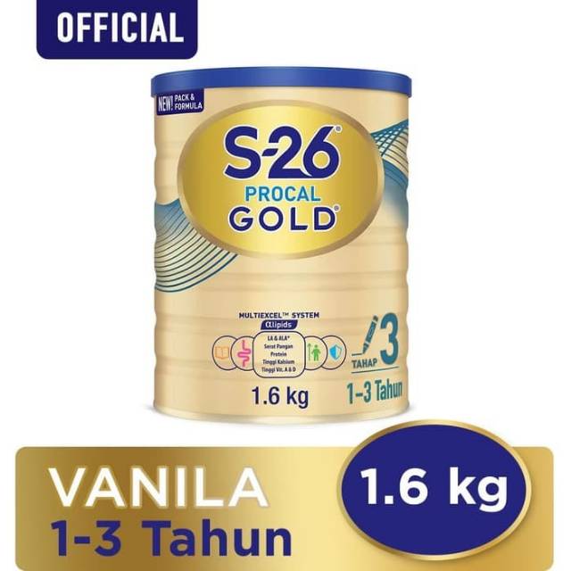 S-26 Procal Gold Tahap 3 Susu Tin 1.6Kg