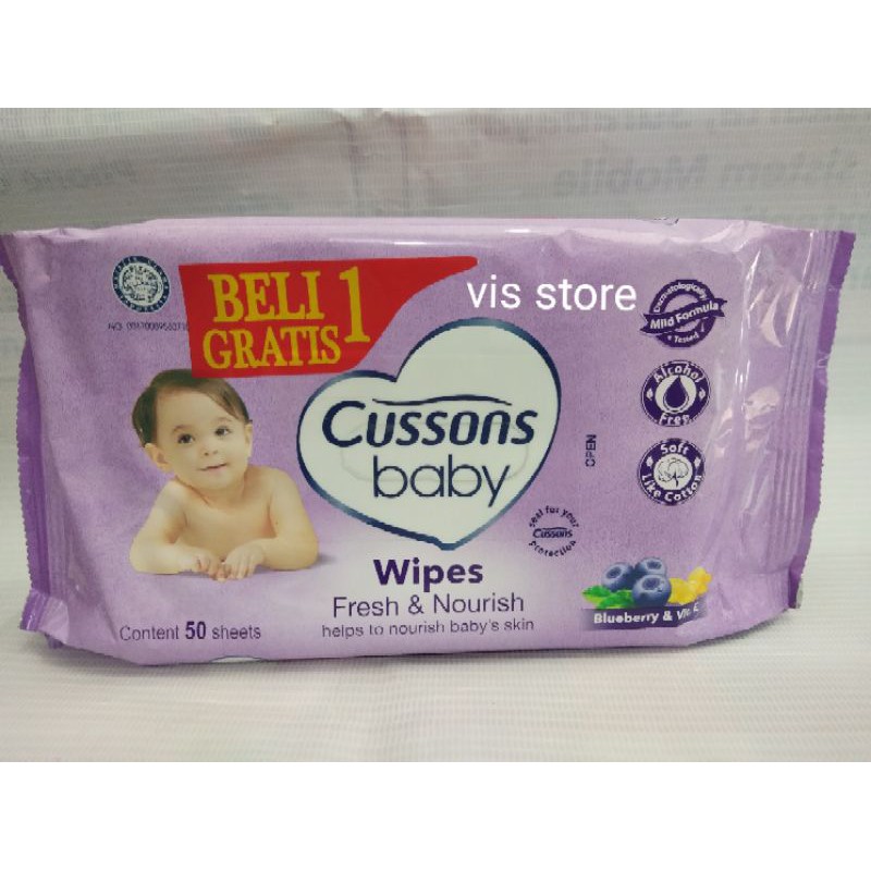 tissue basah Cussons  Baby Wipes Fresh &amp; Nourish