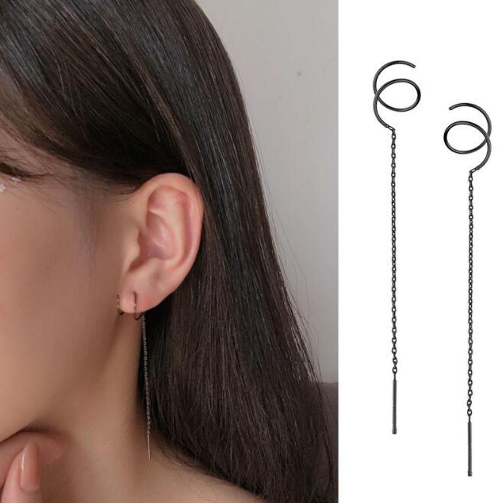 Lily CZ Cuff Earrings Perhiasan Pesta Wanita Tanpa Tindik Statement