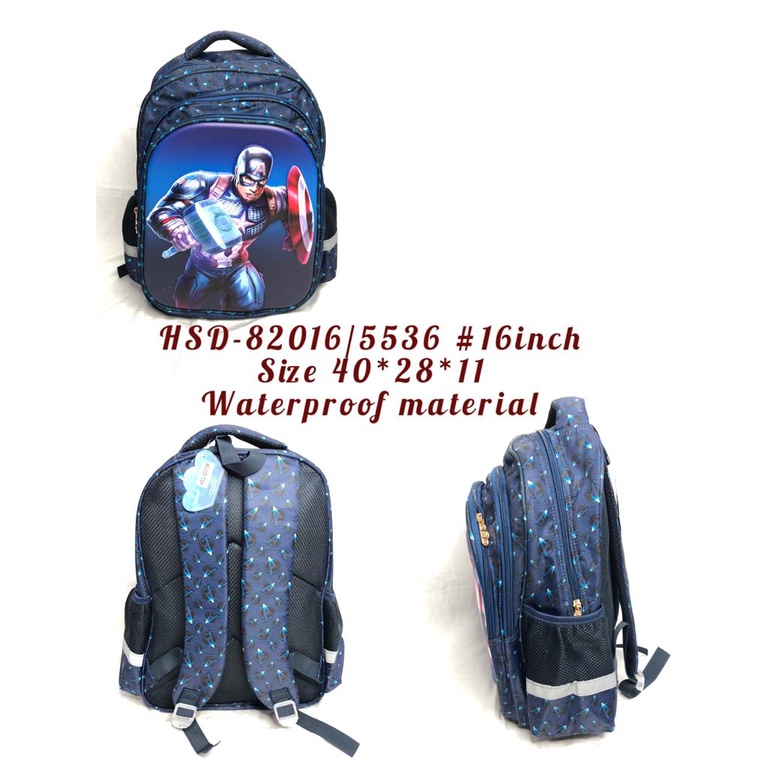 FS TERMURAH Backpack Anak HSD-82016 / Ransel sekolah anak / Tas skul / School Bag karakter / Tas Buk