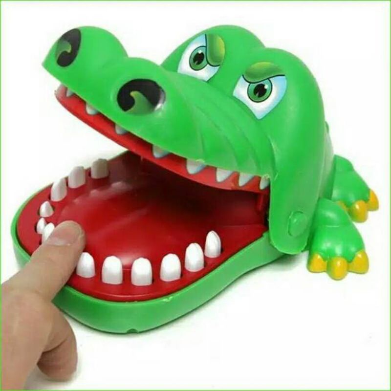 MAINAN JEBAKAN MAINAN ANAK CROCODILE BUAYA  GIGIT TANGAN JARI KAGET PAUS GIGIT TIKUA