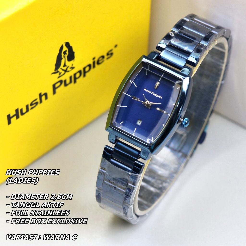 JAM TANGAN WANITA HUSH PUPPIES RANTAI BODY OVAL TANGGAL AKTIF