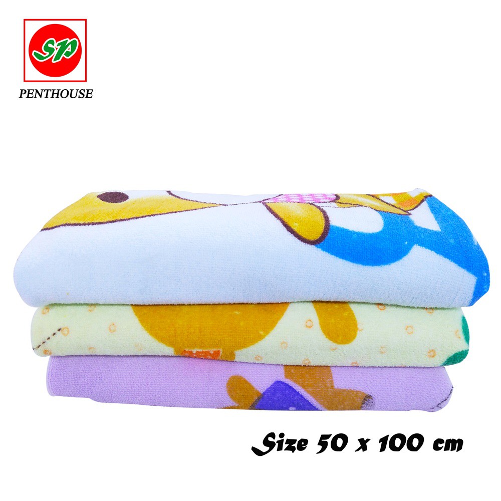 Handuk Mandi Anak Bayi SP PENTHOUSE Motif Karakter 50 x 100 cm