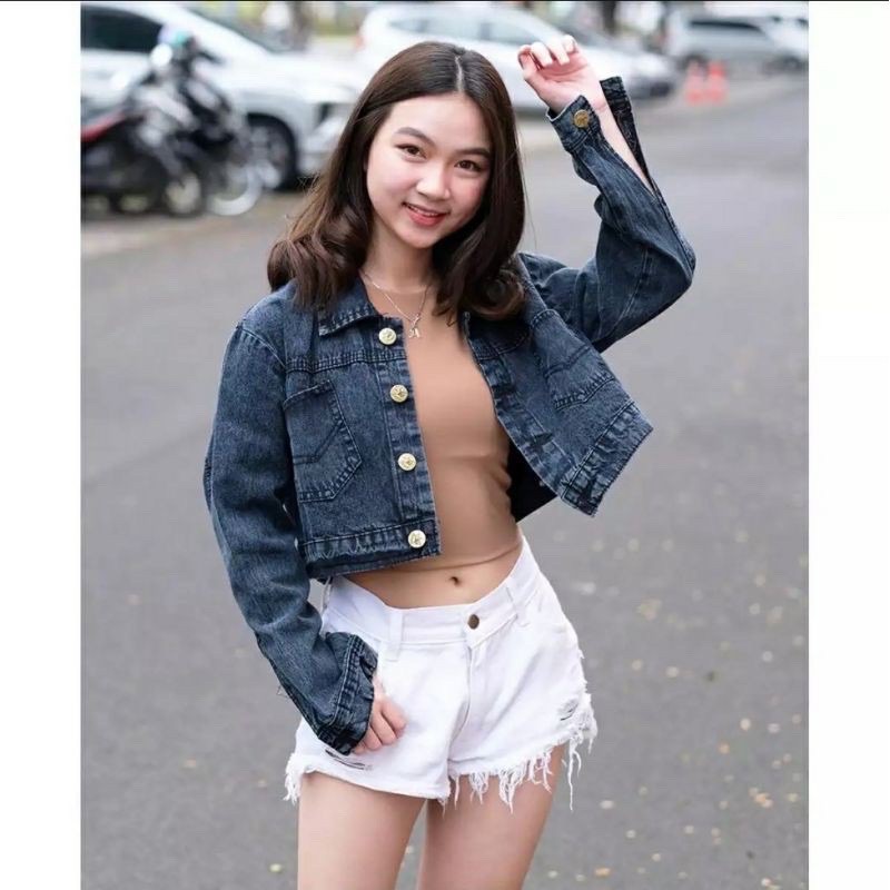 GFS VROCCA JAKET CROPPED SNOW BLACK