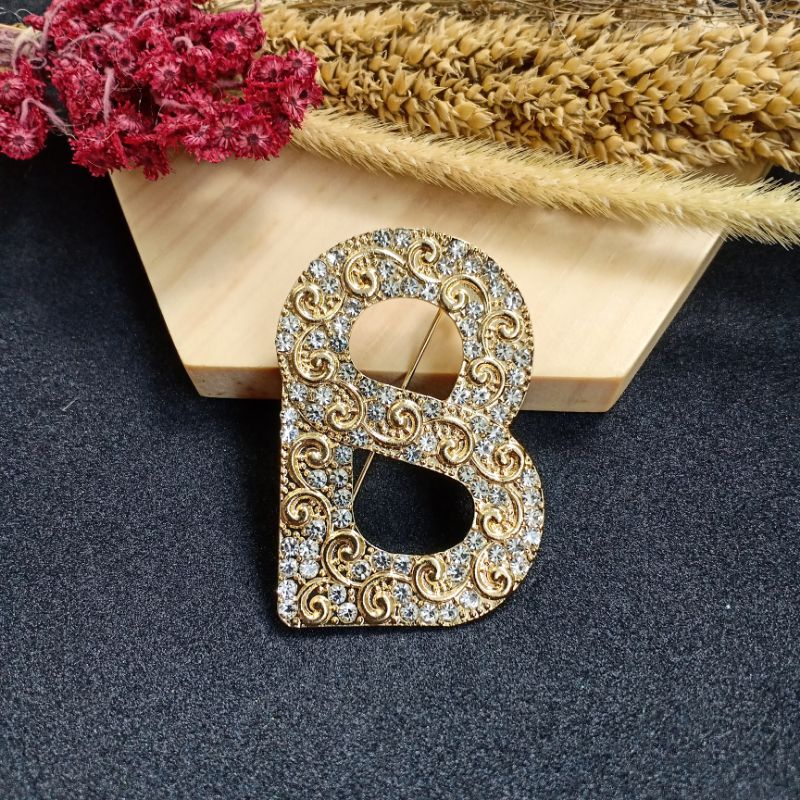 Brooch Buttonscarves KW//Bros Buttonscarves Polos/Mata/Mutiara-B001