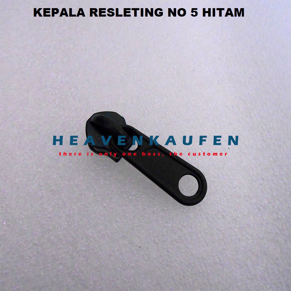 Kepala Resleting No 5 Hitam Murah Eceran Grosir