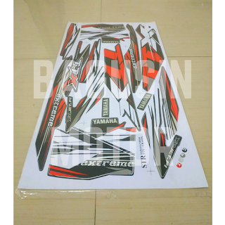 Striping Variasi Thailand Xride 115 Model TTX - Hitam