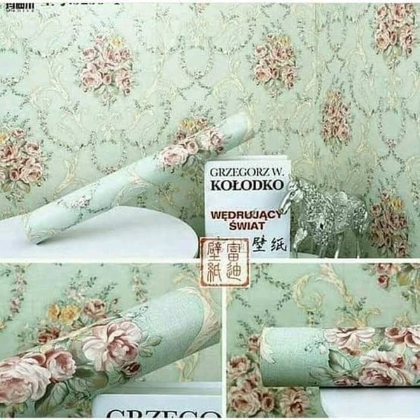 WALLPAPER DINDING STICKER DINDING 45X10M 1KG MUAT 3 TEMPELAN DINDING