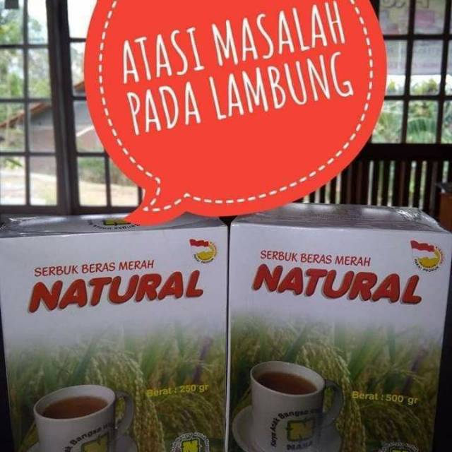 SBMN (serbuk beras merah natural),, herbal sakit lambung mual magh diet