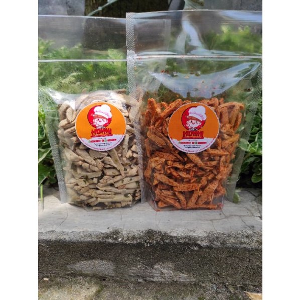 

250g/BasrengHokki pedas/basreng pedas daun jeruk/bakso goreng pedas daun jeruk/bakso goreng pedas