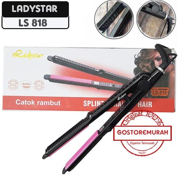 Catokan LADYSTAR AMARA PINK LS 818/ Catok rambut /splint straight hair