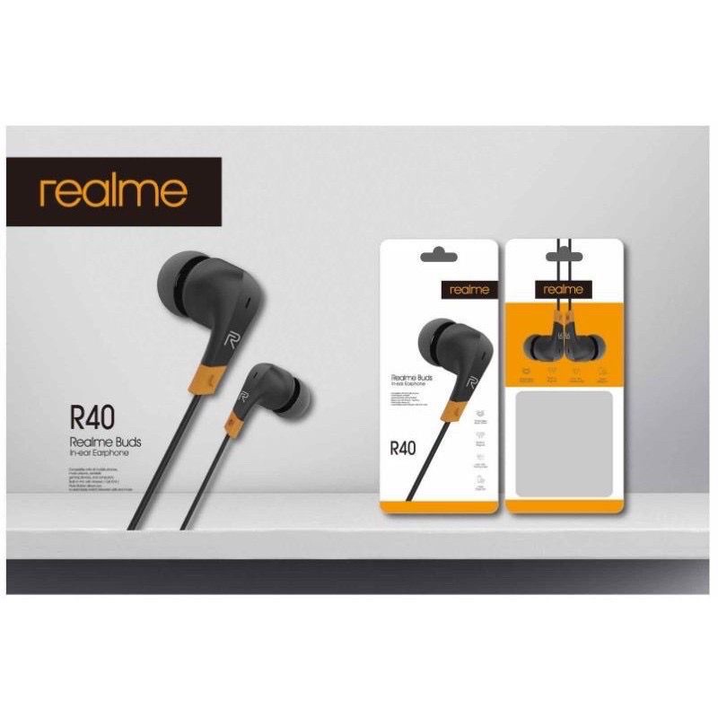 Ready Grosir HEADSET REALME BUDS R40 HANDSFREE REALME 3.5MM HEADSET REALME BUDS R40 - BC