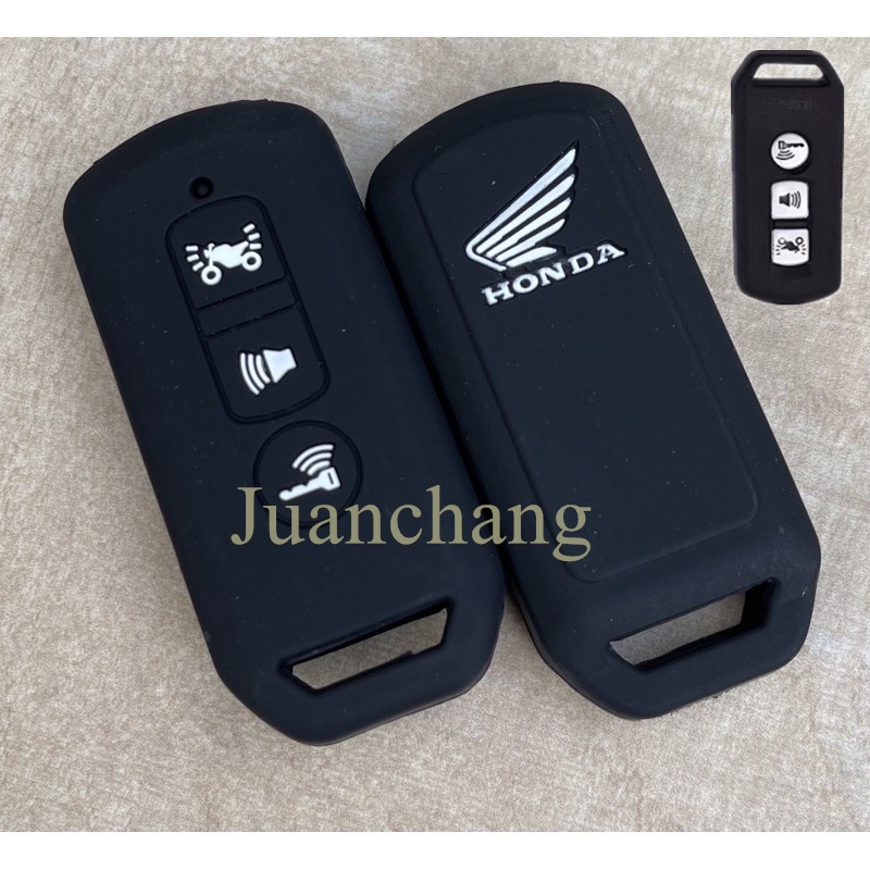 Case Kunci Remote Fob 2 / 3 Tombol Bahan Silikon Untuk Honda PCX160 Pcx 150 Hybrid X-ADV SH125 Scoopy SH300 Forza XADV 2021 SH 125 Pcx 160 300a 2018