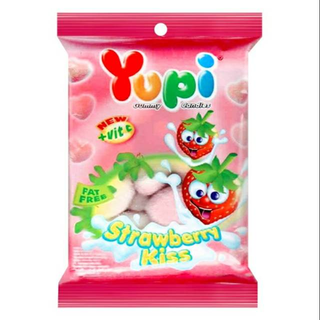 

Yupi Candy Gummy Kiss Strawberry 110G