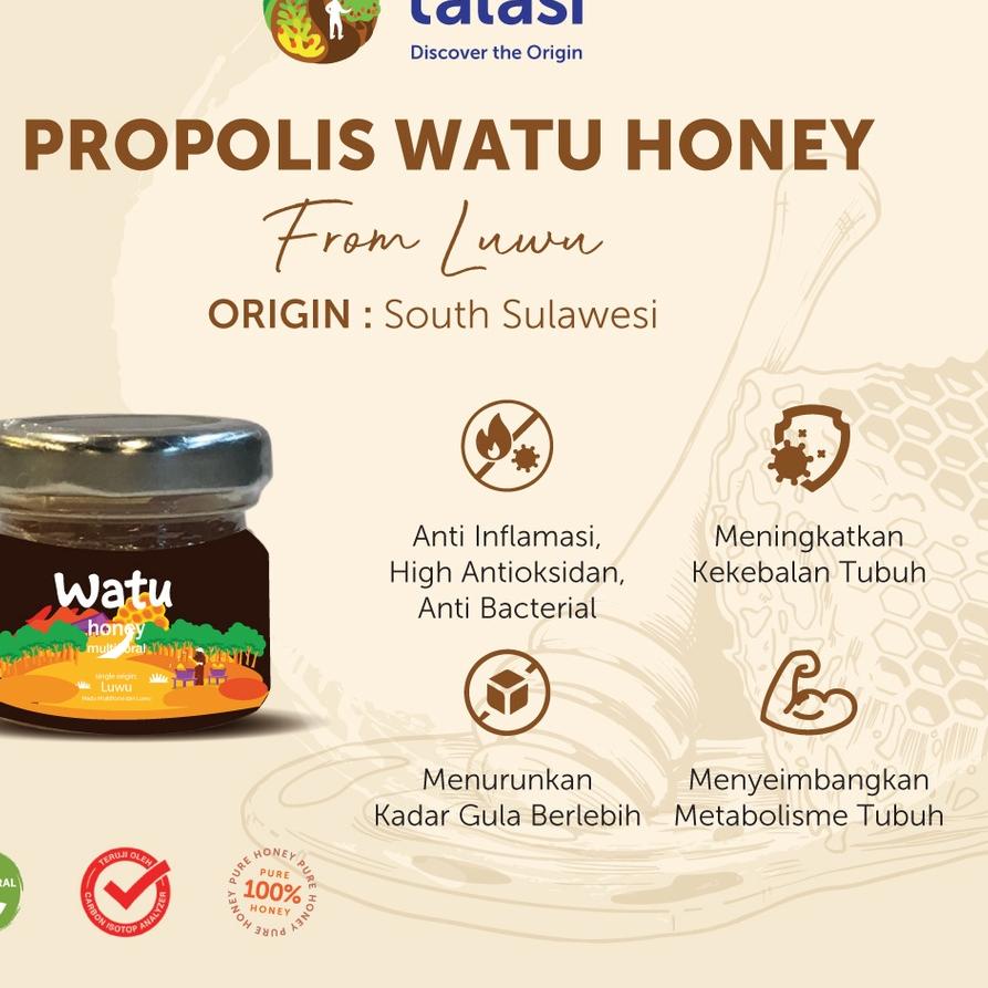 

10.10 SALE Watu Honey Multifloral MINI Jar Madu Asli Origin Luwu 30gr !!!
