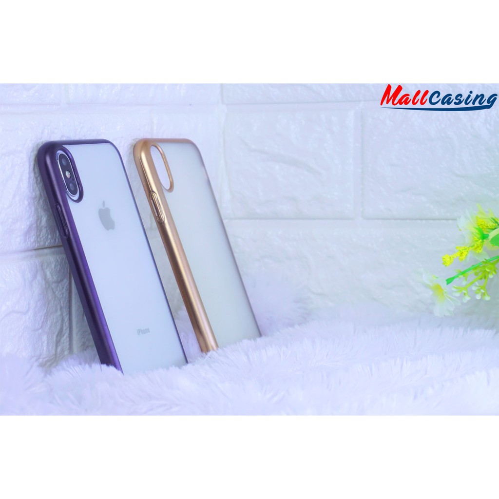 MallCasing - iPhone XR | XS Max | X/ XS | XI 5.8 TPU Chrome Dove Transparan Soft Case