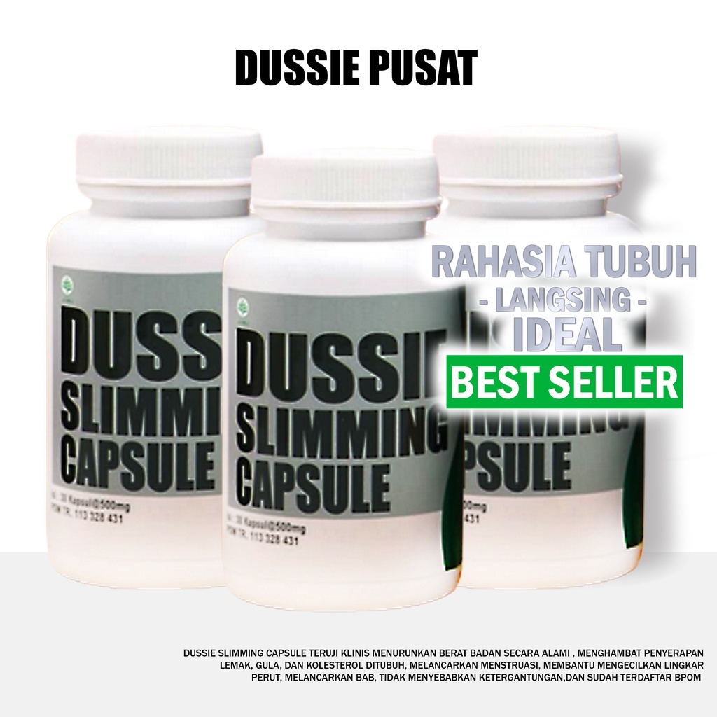 Dussie Reseller 3Pcs Dussie Slim Capsule Herbal BPOM