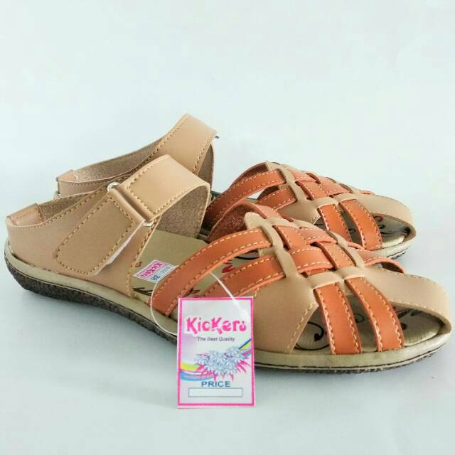 SANDAL CASUAL WANITA SENDAL KICKERS FLAT BUKAN WEDGES TALI SELOP SLOP JEPIT JAPIT SELEMPANG KASUAL