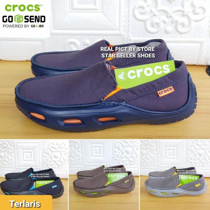 Sepatu Crocs Pria Original Tideline Kanvas Sport