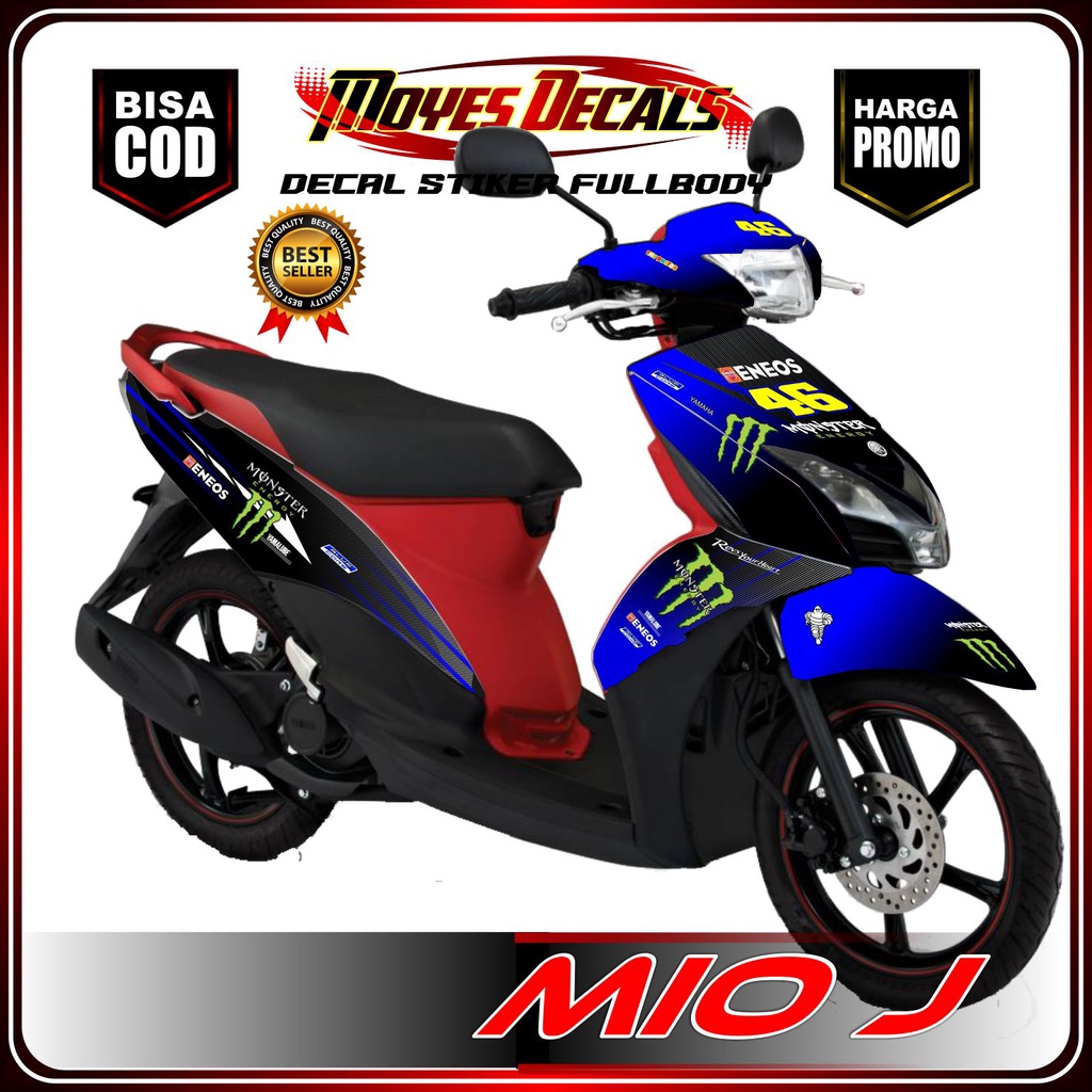 Bisa COD Decal Stiker Mio J Monster full body - Spec C