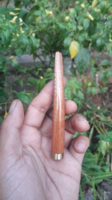 Pipa kayu Nagasari bukan Galih warna natural slim 9-10cm