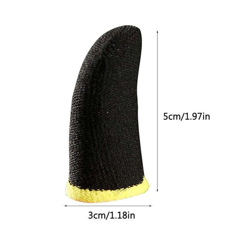 Btsg 1pasang Sarung Tangan Jari Serat Karbon Non-slip Breathable Finger Gaming Gloves Untuk Android/iOS Handphone/Tablet