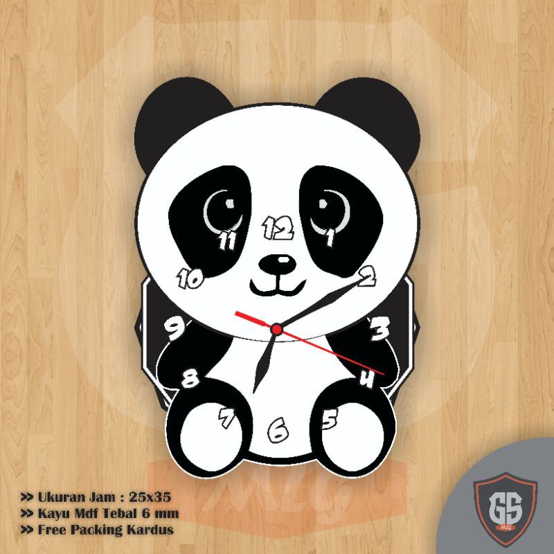 Jam Dinding Karakter "PANDA"