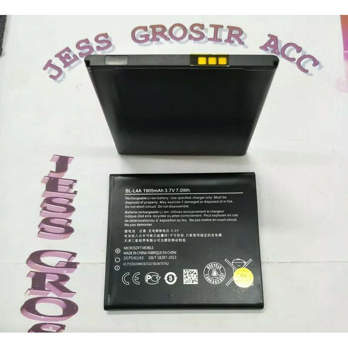 Baterai Battery Original NOKIA BL-L4A , BV-L4A Lumia 535 540 Dual 830