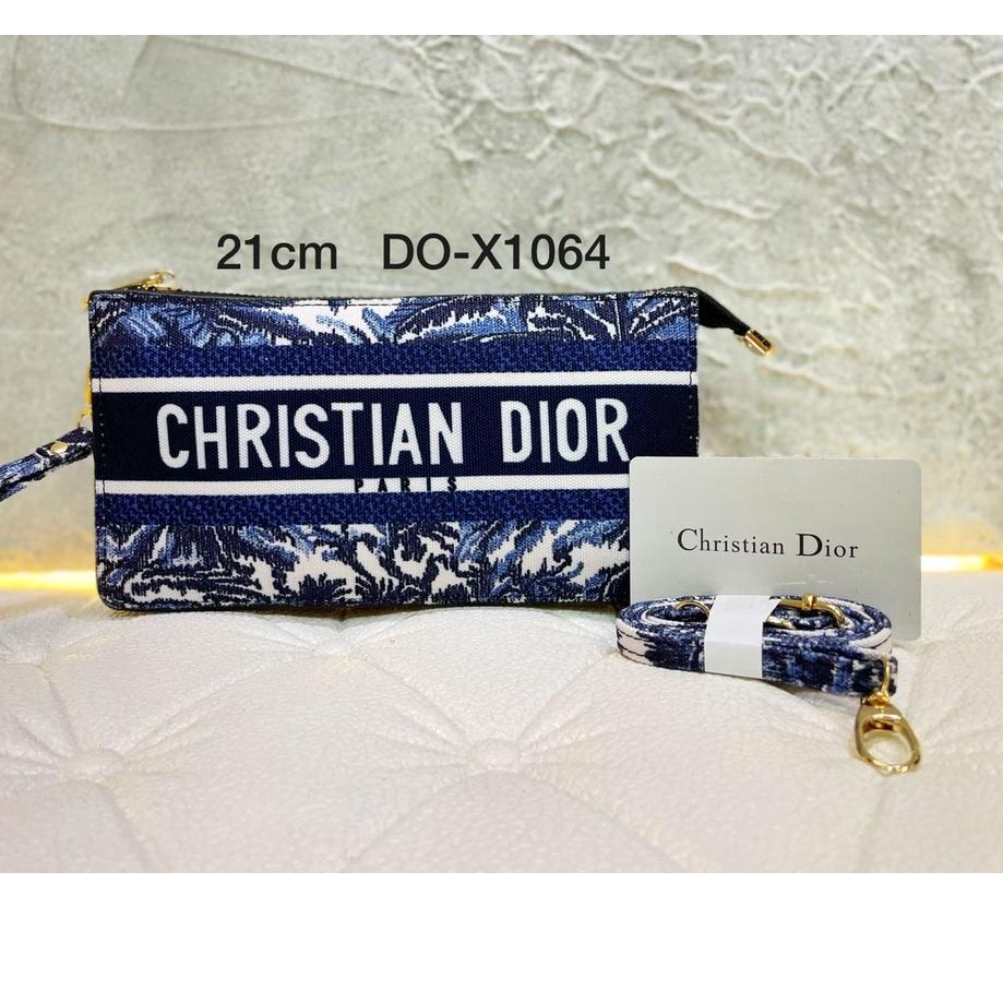 Telah Hadir.. Tas Clutch 3 ruang dior kanvas slempang wanita