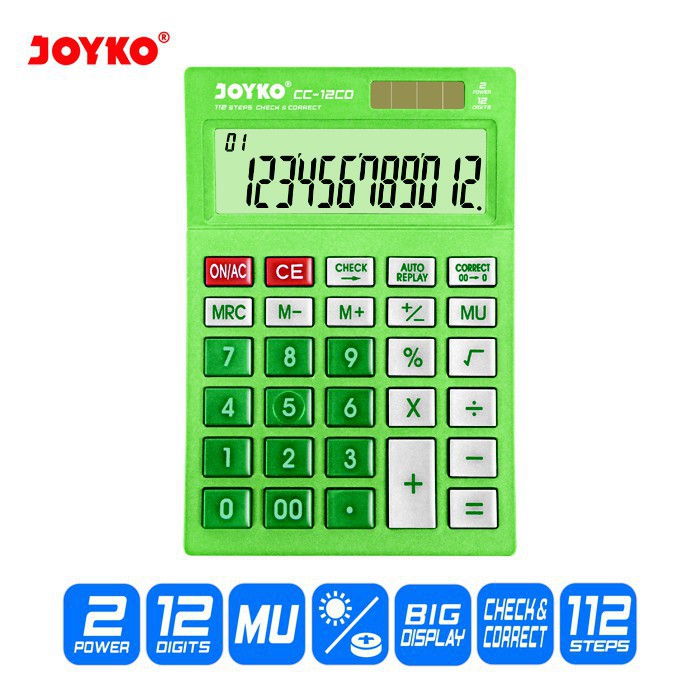 

Calculator / Kalkulator Joyko CC-12CO / 12 Digits / Check Correct