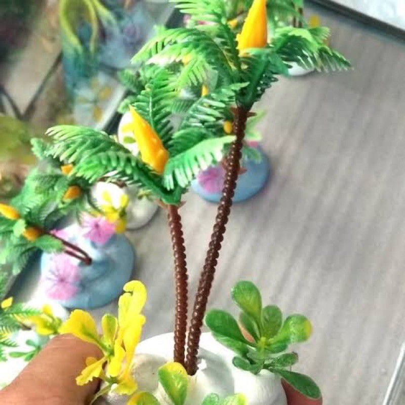 

hiasan kue tart pohon kelapa plastik