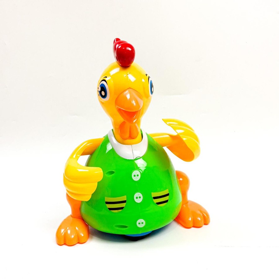 Mainan Bergerak Berlampu dan Musik Funny Animal Chicken Bump and Go