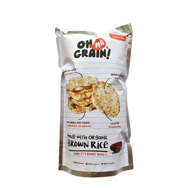 

Oh Ma Grain! Roast Beef Organic Brown Rice Makanan Kering [25g]