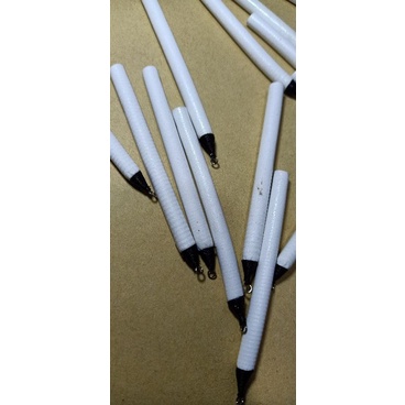 3 pcs Kumbul Busa Pensil Putih 6 cm