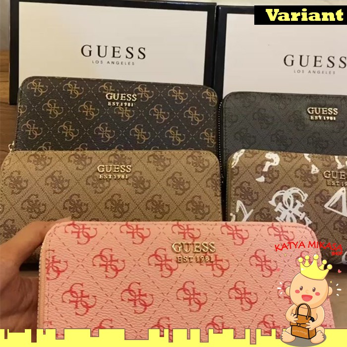 Dompet Guess Logo Rock Large Zip Around