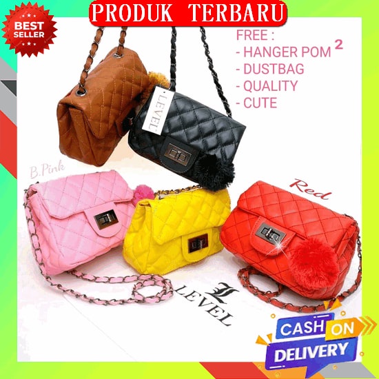 Tas Selempang/ Tas Slempang Sania Sling Bag - Tali Rantai Tas Wanita Tas Lucu Tas Murah Kekinian Ori
