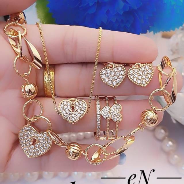 Xuping set perhiasan lapis emas 24k 2816