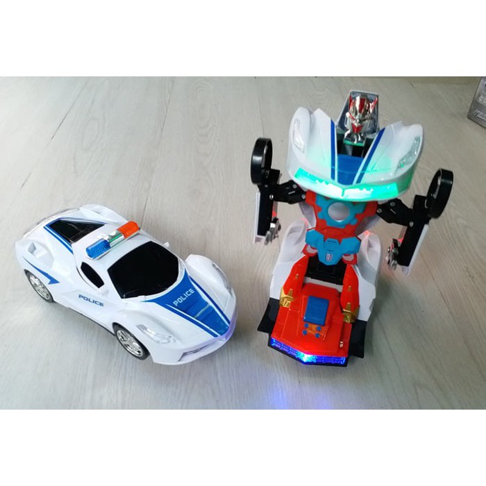 mwn.toys MAINAN MOBIL ROBOT TRANSFORMEERR POLICE CAR 2IN1 2033A