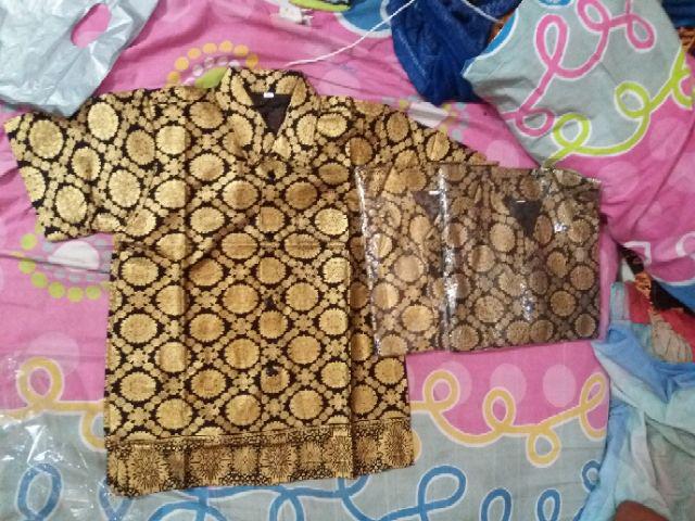 Batik Couple Keluarga Saraswati / Batik Prada / Katun Halus / Hrb026 / Familly Happy / Gamis/ Anak..