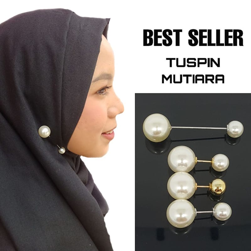 [TUSPIN HIJAB ]/DOUBLE MUTIARA/TUSPIN BUNGA/ TUSPIN MUTIARA HIJAB / PENITI JILBAB