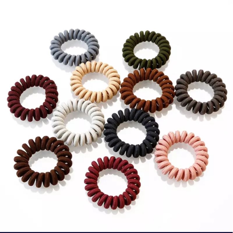 [ COD ] Ikat Rambut Spiral Fashion Korea / Kunciran Rambut Kabel / Tali Rambut Elastis-Premium Kain