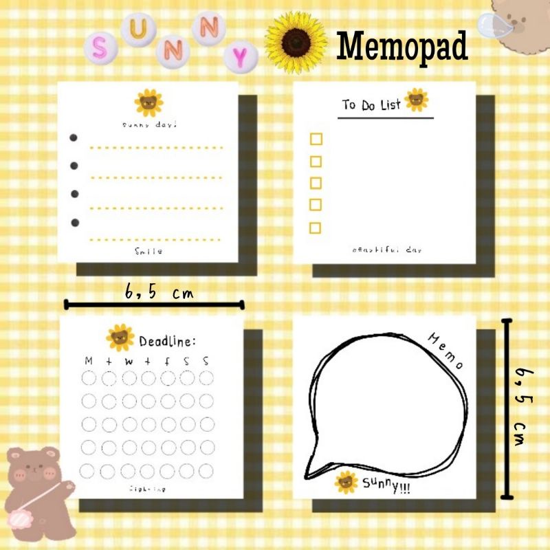 

Memopad Simple Sunny Vibes Ver Isi 30 Lembar