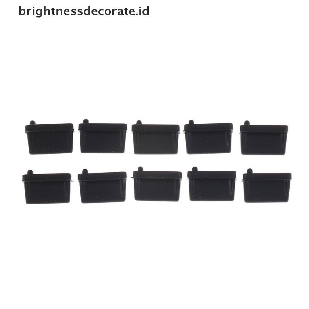 10 Pcs Plug Stopper Pelindung USB Female Tipe A Bahan Karet Warna Hitam Anti Debu