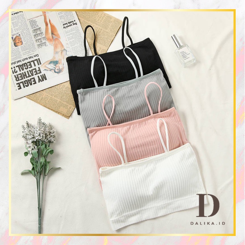 Bra Wanita Korea Tanpa Kawat Tanktop Tube Top Bahan Halus Bra Simple Import Murah / Bra Kemben Tube Tali Tanpa Kawat Dalika