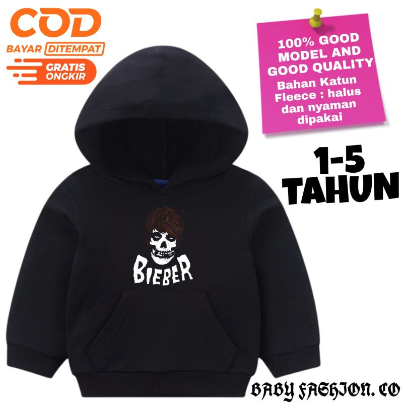 JACKET HOODIE ANAK BIEBER The Misfits Style - JACKET SWEATER Rock Music BABY KIDS - BAYI ANAK LAKI L
