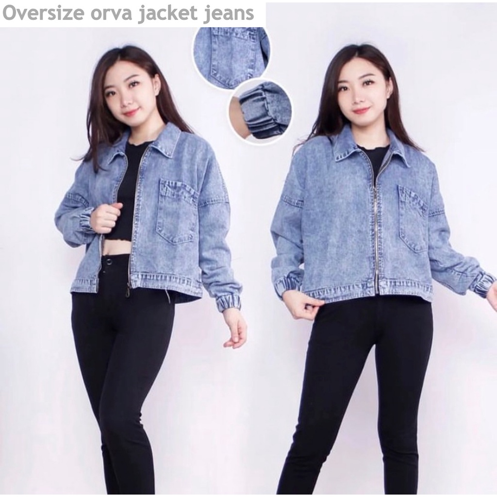 Oversize orva jacket jeans wanita by Genijeans