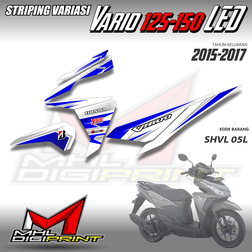 STRIPING VARIASI HONDA VARIO 125 &amp; 150 -  STIKER VARIO 125 &amp; 150 LED - SHVL 05