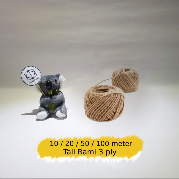 

Tali Rami / Tali Goni 3ply Packing Hampers Grosir 10 / 20 / 50 / 100 Meter Kado Souvenir Murah