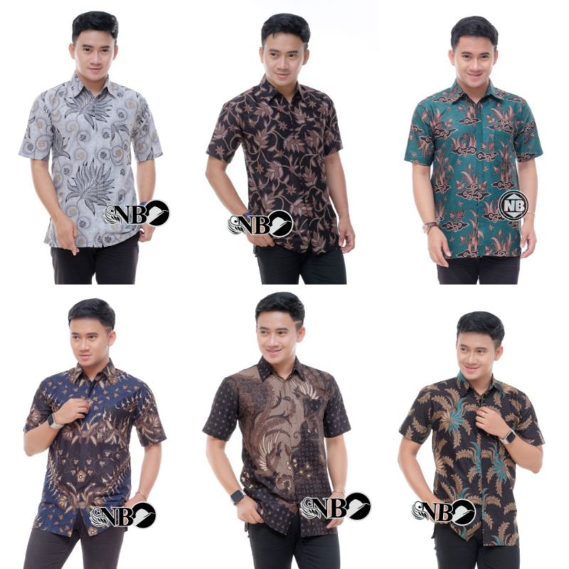 024 hits batik pria lengan pendek pria batik size M L XL XXL